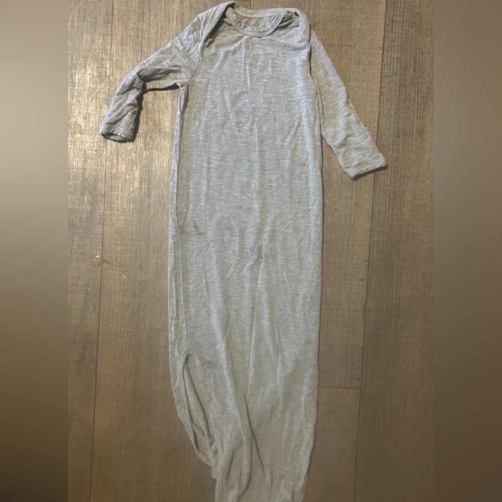 Little Sleepies Soft Gray Newborn gown